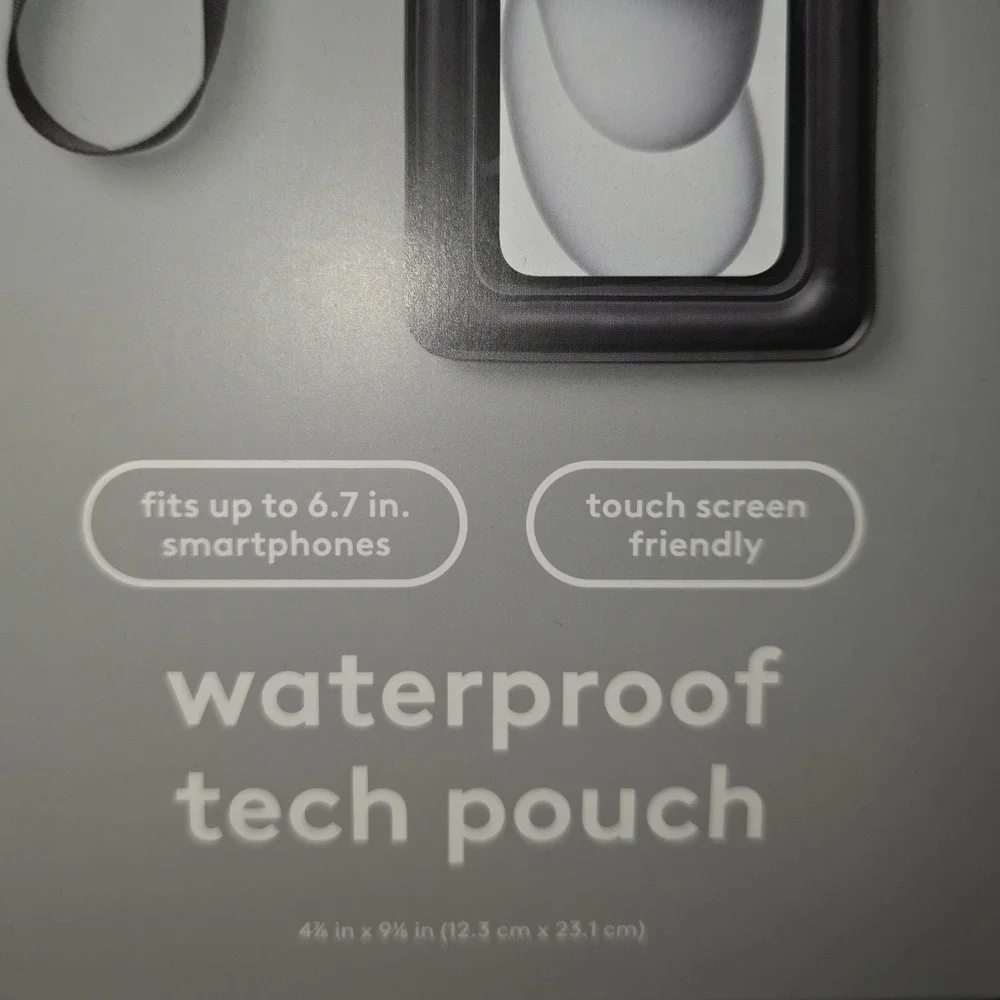 heyday‎ Waterproof Tech Pouch Black for Smartphones up to 6.7 in YM00701-000 NEW